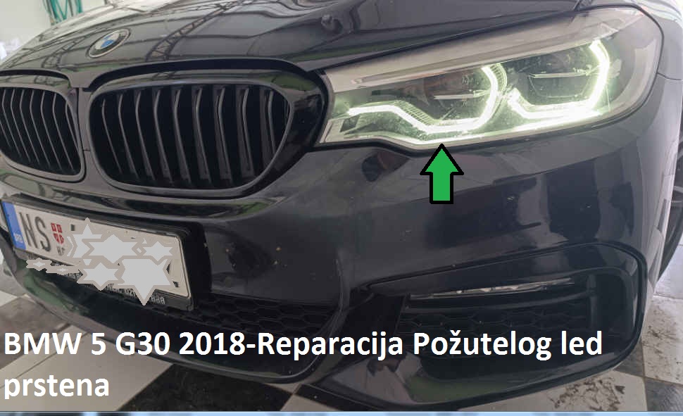 bmw 5 g30 g31 2018 2019 pozuteo led prsten dnevno svetlo reparacija servis farova novi sad ns tuning